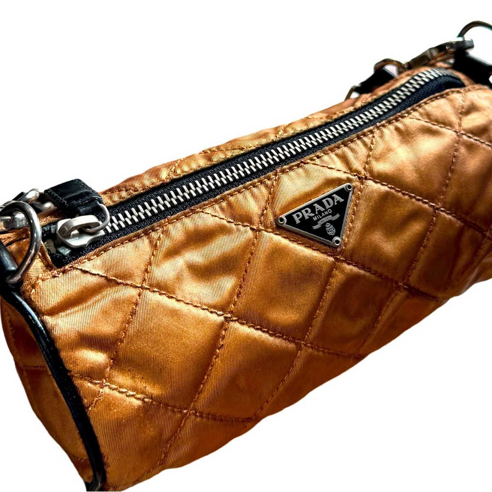 PRADA TESSUTO MINI Vintage QUILTED BARREL BAG